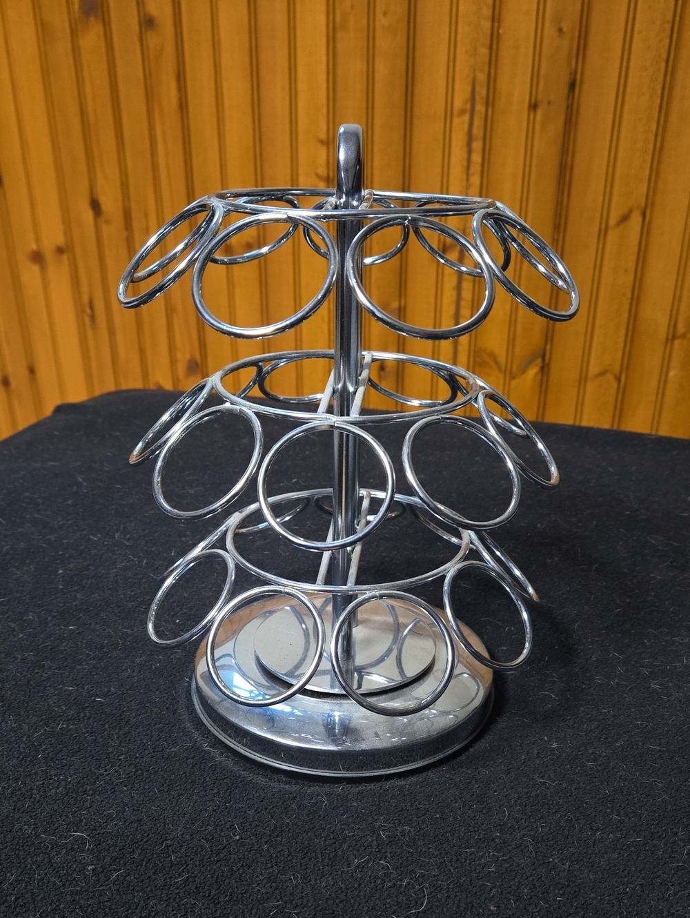 Chrome 3-Tier Kcup Cup Holder Carousel - Silver